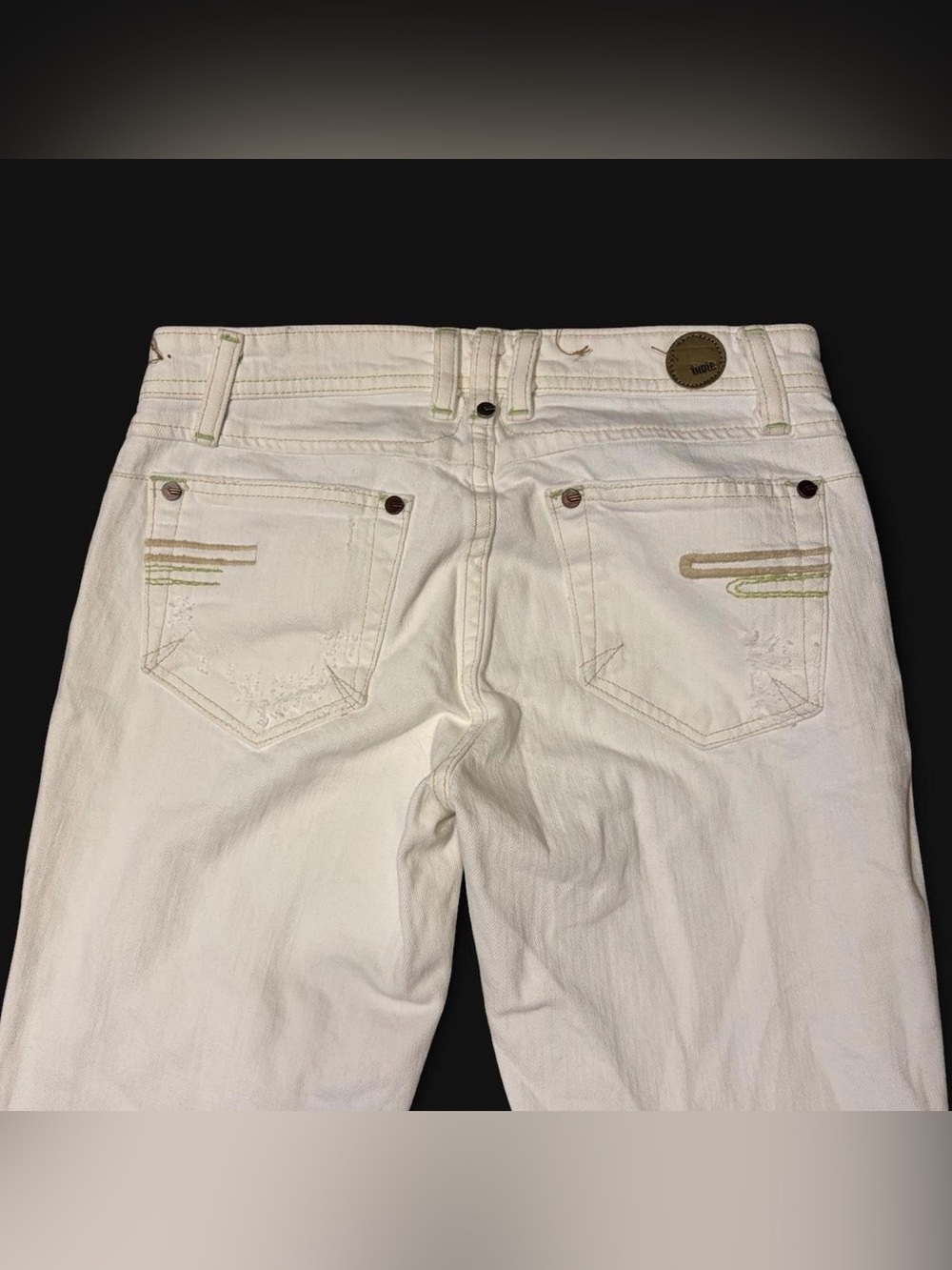Y2K Grunge White Lowrise Jeans by Indies!